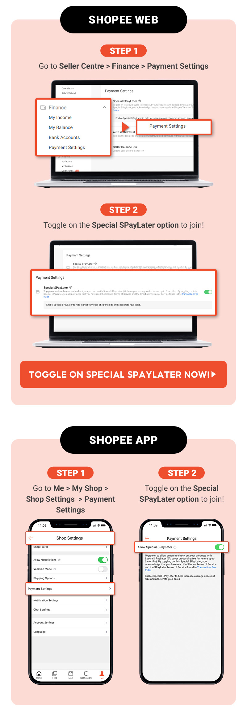 CARA MENGGUNAKAN "PAYMENT SETTING" SHOPEE SELLER CENTRE