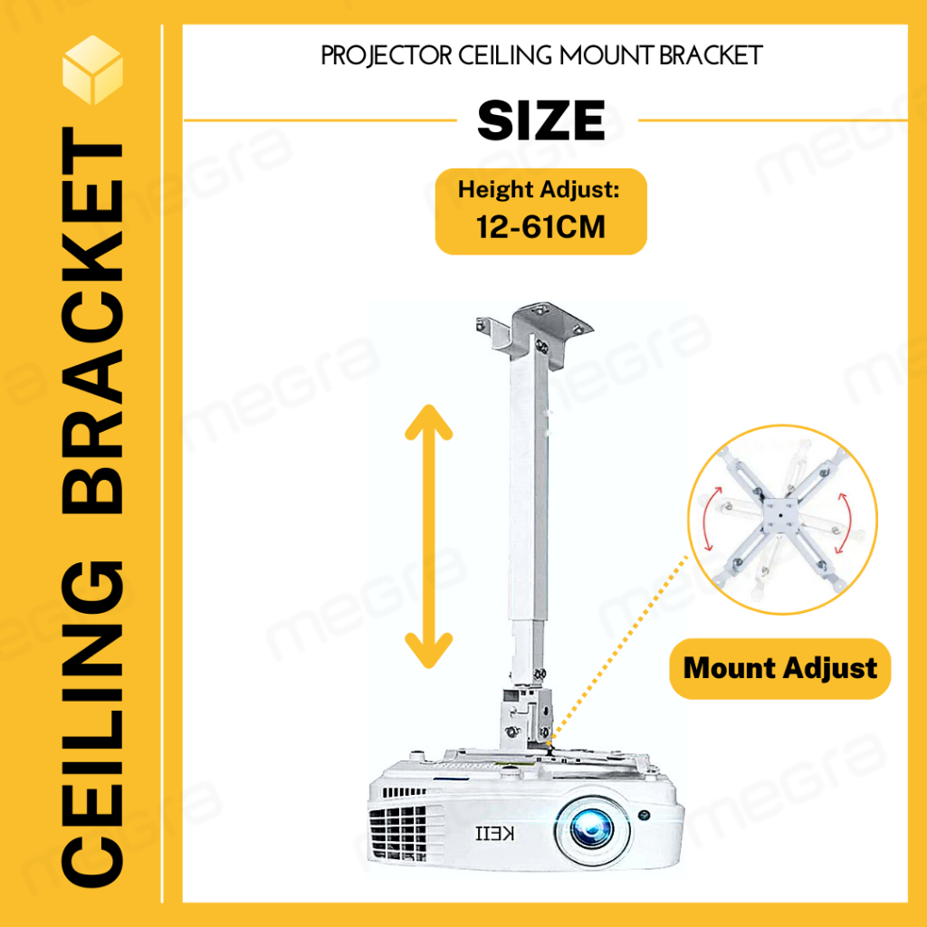 MEGRA Projector Ceiling Bracket CCTV Wall Mount Bracket 12cm61cm