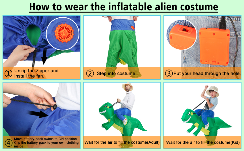 Kids Inflatable Dinosaur Costume