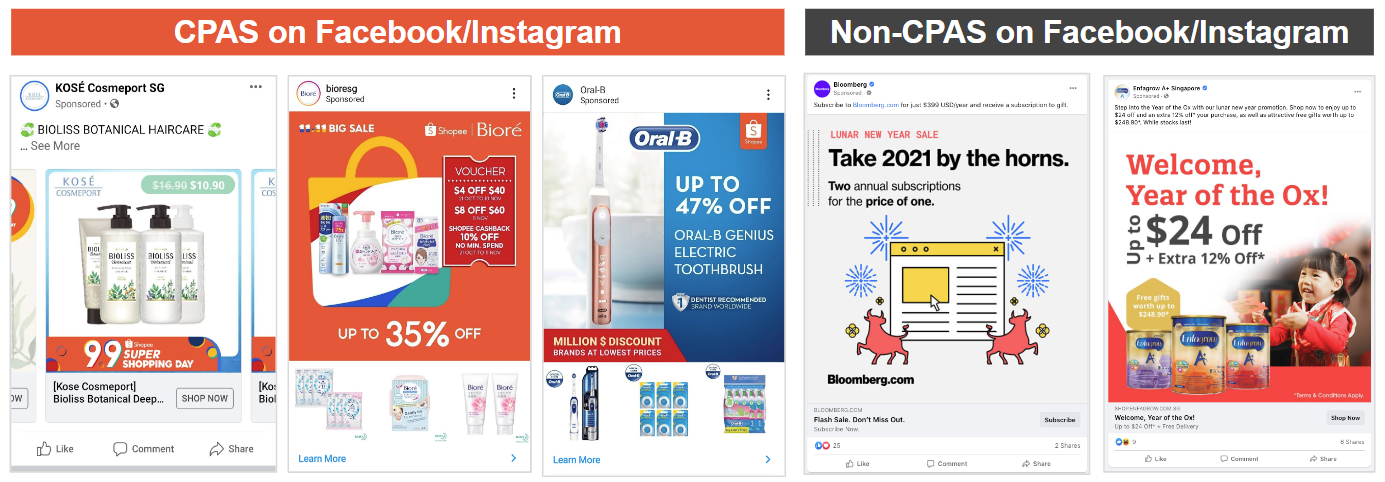 Brand Managed Facebook Collaborative Ads FB CPAS SG Seller