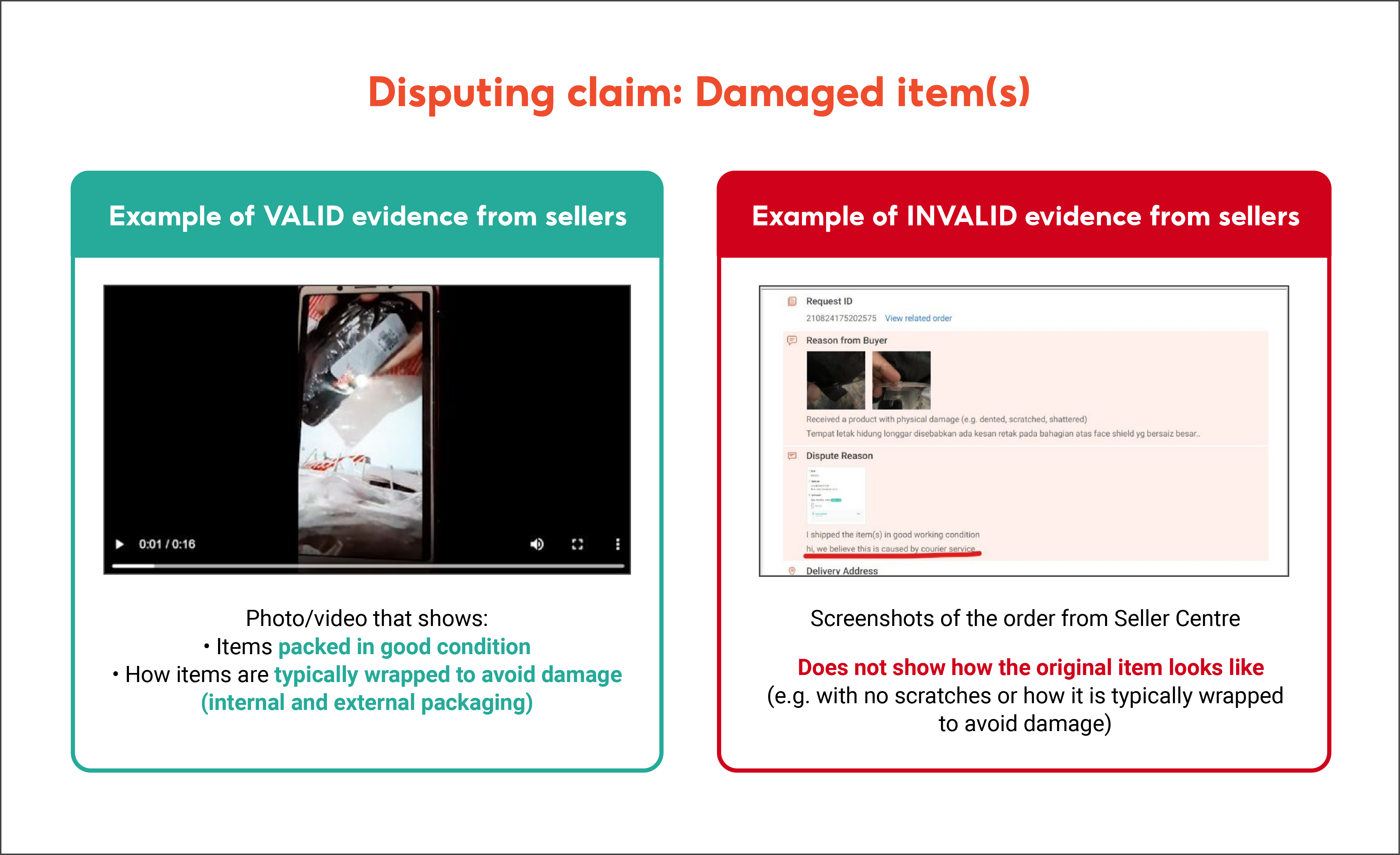What is valid evidence? | SG Seller Education [Shopee]