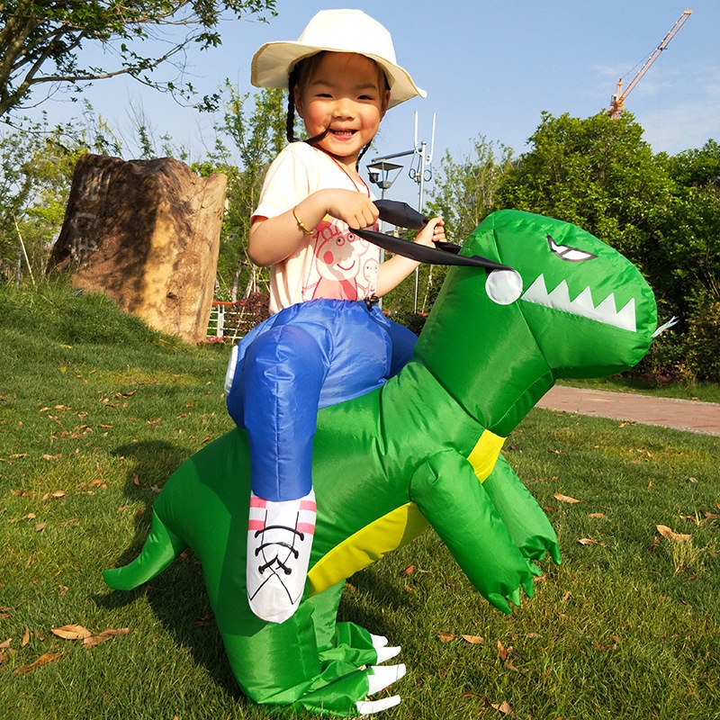 Bambino adulto Unisex ragazzo ragazza gonfiabile dinosauro verde Costume  Cosplay bambini Kindergarden Performance Halloween Carnival Party -  AliExpress