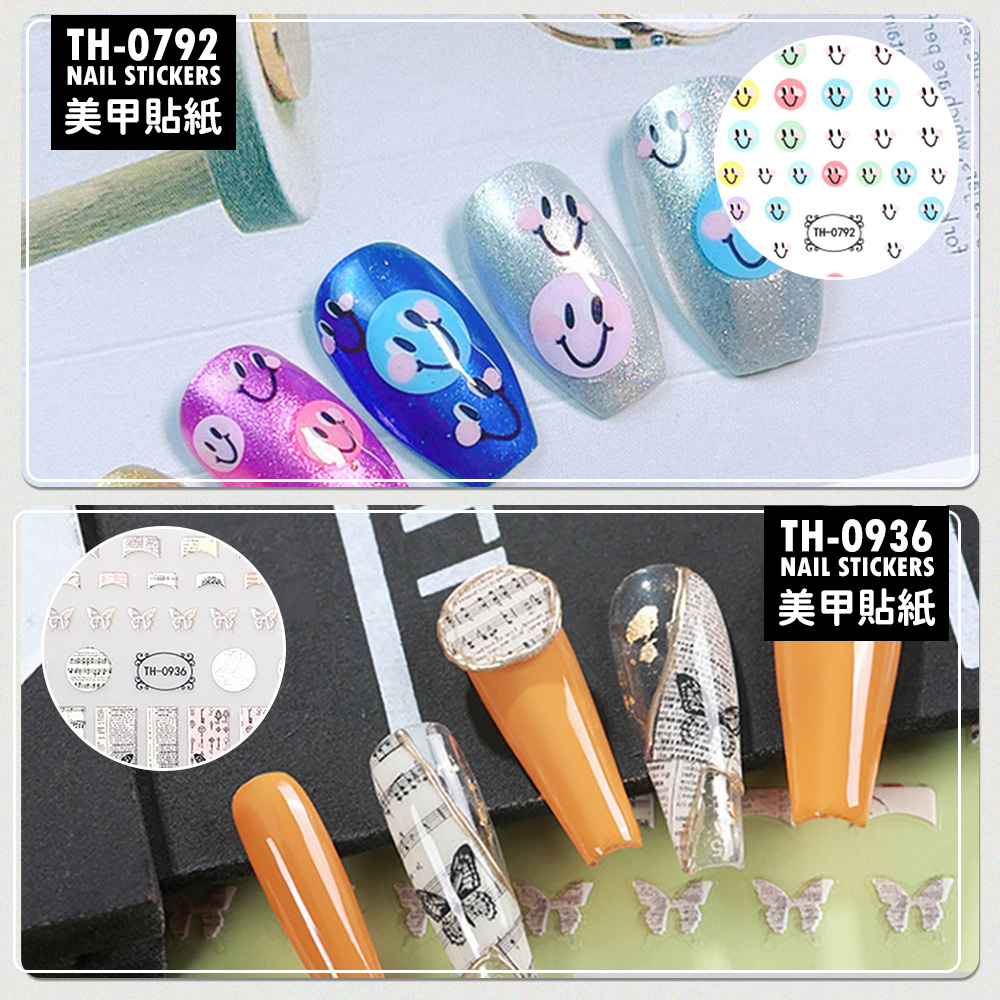 TH-0792NAIL STICKERS美甲貼紙 TH-0936 UTH-0792༢༦TH-0936NAIL STICKERS美甲貼紙