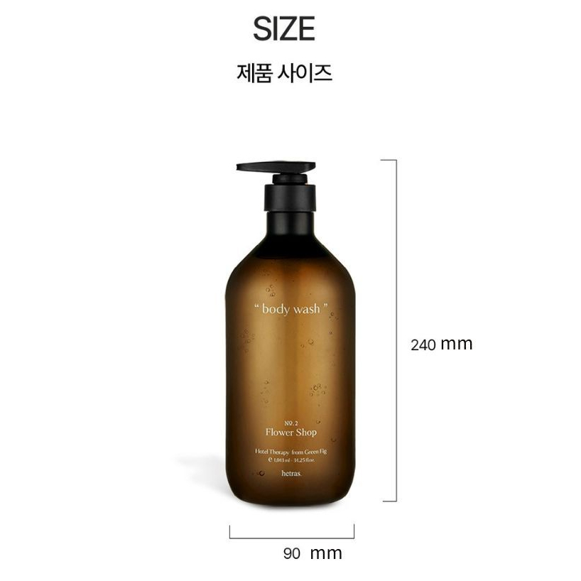 SIZE제품 사이즈body wash240 mmFlower ShopHotel Therapy from   hetras90 mm