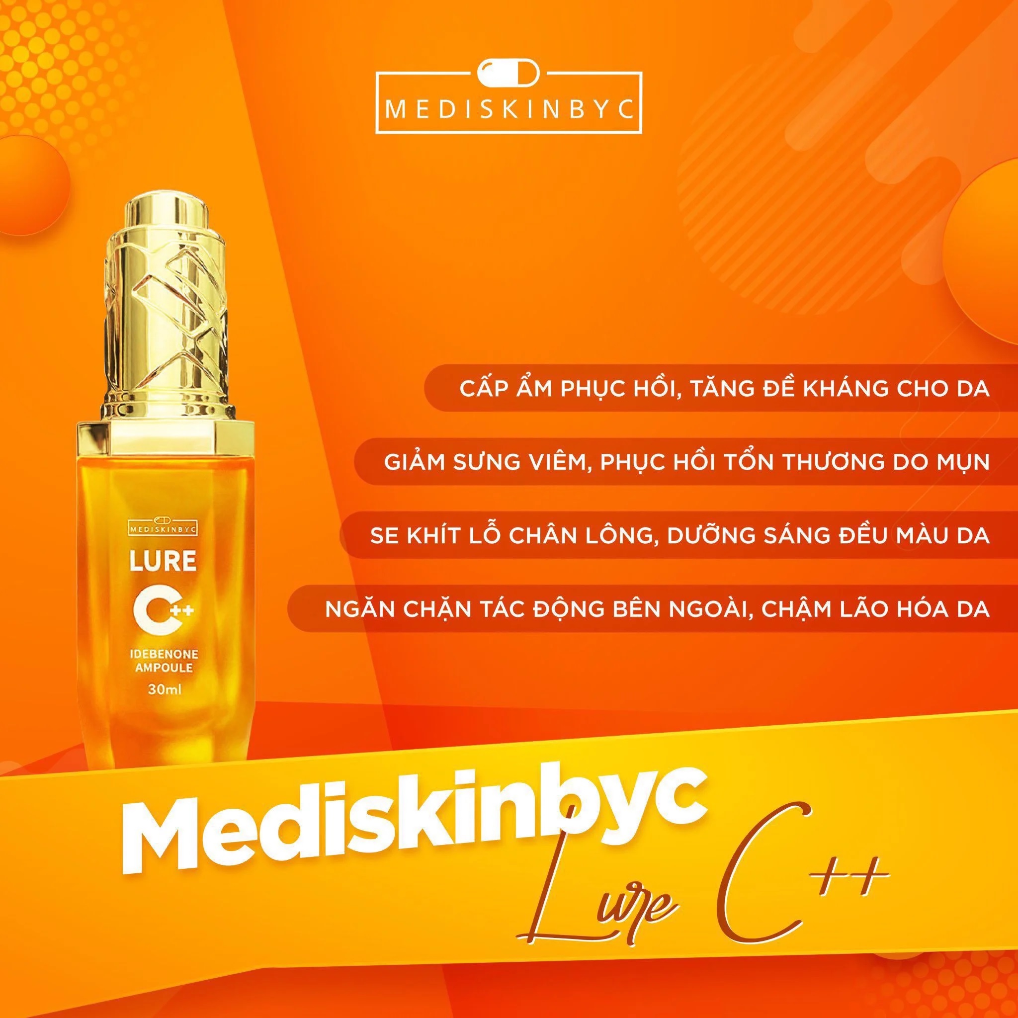 Siêu tinh chất dưỡng chuyên biệt chống lão hóa Mediskinbyc Lure C++  Idebenone Amploue Yumi's Mom Shop